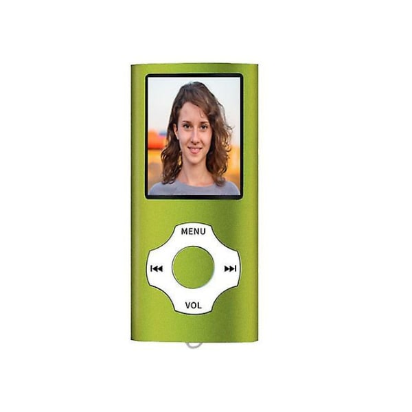 Bärbar Walkman Mp3-kort Mini Mp4 Musikspelare E-boksinspelare Mp3 Grön 32g