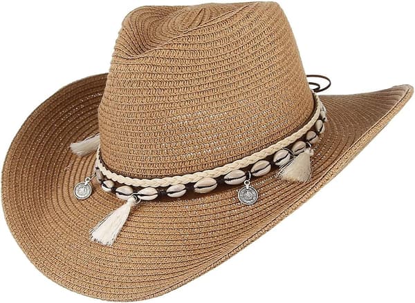 Dame Halm Cowboyhatt Visor Strandhatt