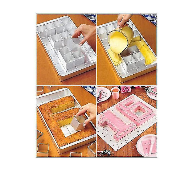 Aluminium bageforme, nummer bageform, justerbar non-stick