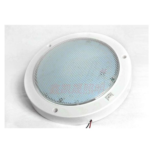12V Taklampa RV Marine DC LED-lampor 9W Rund Struktur med Strömbrytare