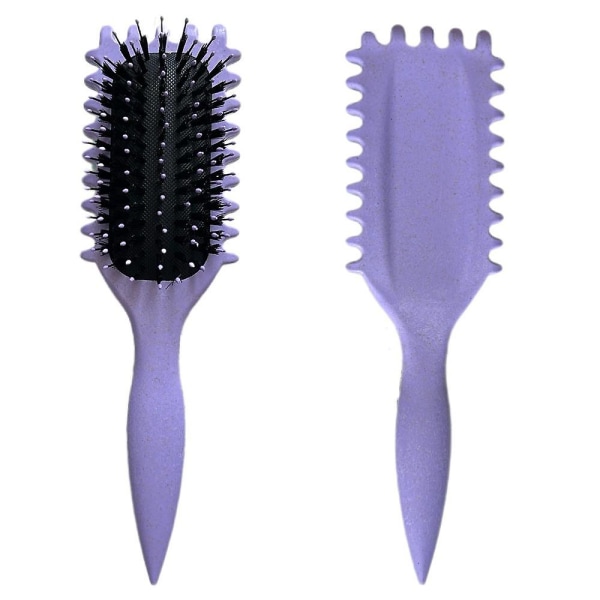 Bounce Curl Brush, Bounce Curl Defining Brush Boar Bristle Hair Brush Styling Brush April.3 (lilla)