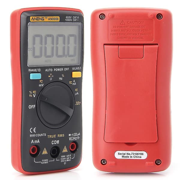 An8008 True Rms Lcd Digital Multimeter Voltmeter Ammeter Ac För Dc Spänning Ström