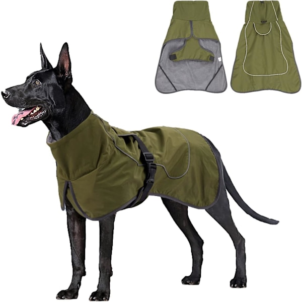 Winter Dog Jacket Warm Waterproof Windproof Dog Winter Jacket Inner Plush Dog Jacket with Reflective Suitable for Small Medium Large Dogs Xs