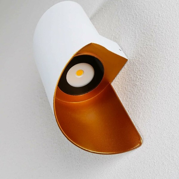 Modern vägglampa LED-vägglampa 10W spiralformad modern design metallvägglampor 3000K varmvit belysning för sovrum vardagsrum trappor (vit)