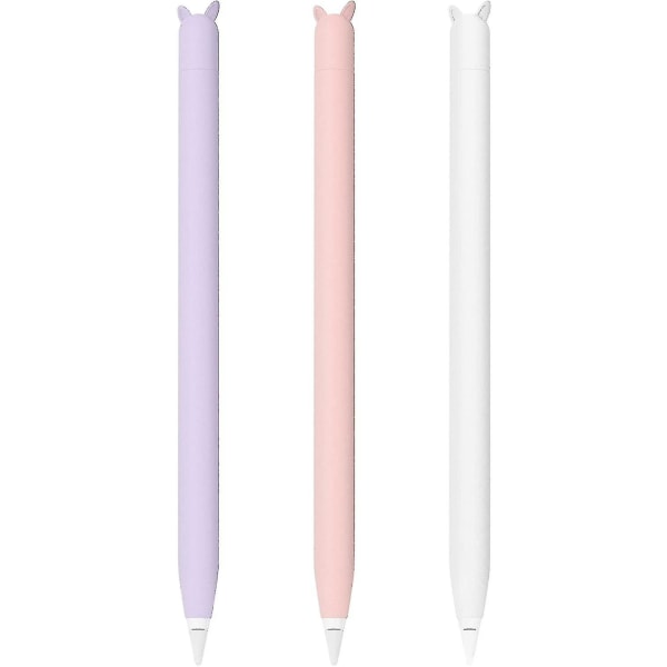 3-pack Apple Case med mjukt ärm för Apple Pencil 1:a generationens söta cover som är kompatibelt med Ipad Pro 9,7"/10,5"/12,9"