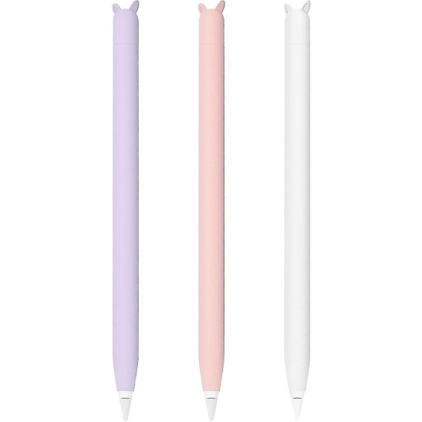 3 stk. blødt etui til Apple Pencil 1. generation, sødt silikone cover tilbehør kompatibel med iPad Pro 9.7\"/10.5\"/12.9\"