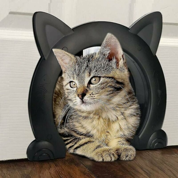 Kattlucka inre dörr kattlucka kattlucka (svart)