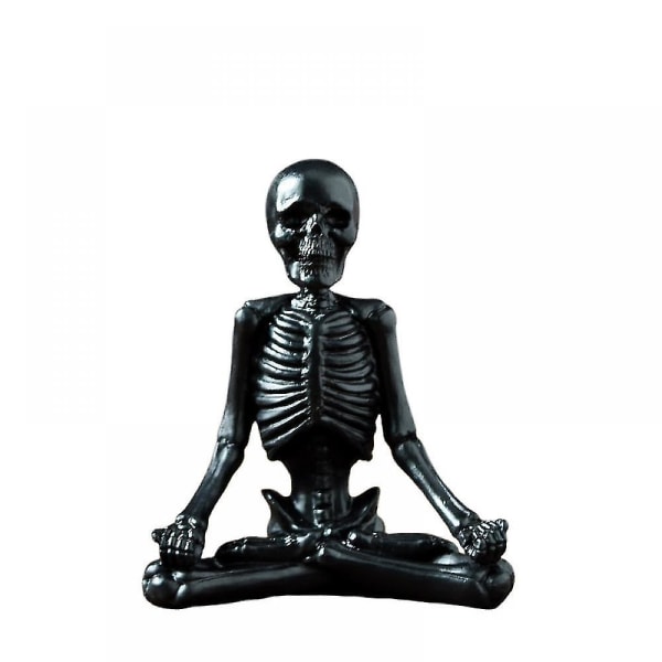 Mike Halloween Dekoration Yoga Skull Statuer, Små Kunsthåndværk i Harpiks, Skelet Karakteristisk Modellering Dekoration Ornamenter til Stuen, Soveværelset