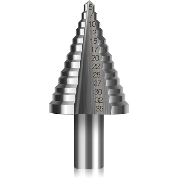 Dubbelspårig försänkningsborr (5mm-35mm) med titanbeläggning, solid, perfekt för skruvdragarborrning på stål, trä, plast, mässing