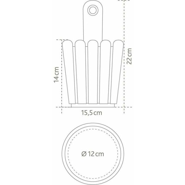 Mini polypropylen blomlåda 15 cm - Gul S'arêern