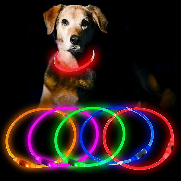 Usb Rechargeable Led Necklace Lighted Up Safety Bracelet Glowing Necklace Glow In The Dark Super Bri