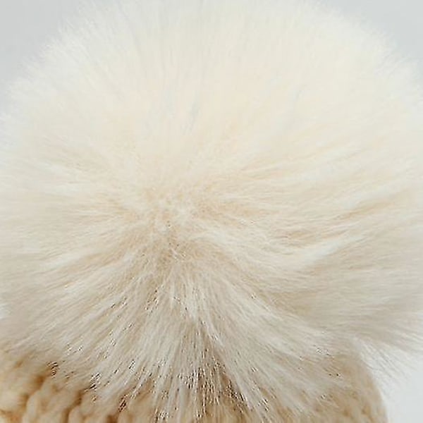 Winter Warm Peak Beanie Hat Stickat Fleece Mask Halsvärmare（vinröd）