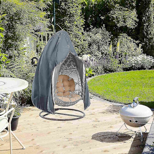Patio Hängande Äggstolsskydd Rotting Utomhus Wicker Gungstol Vattentät Dammtät Trädgårdsmöbler