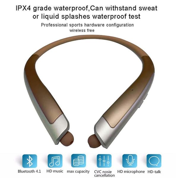 Bluetooth-hörlurar, trådlöst nackband sportheadset