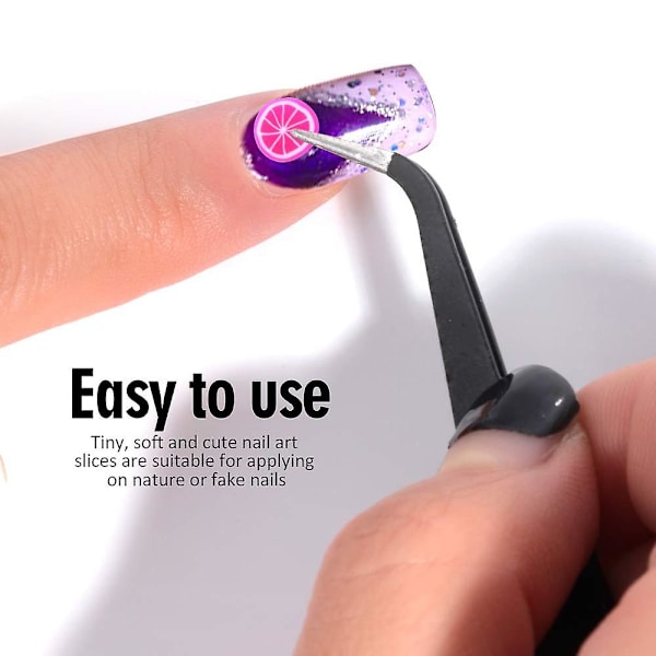 Fruktnagelstickor, sommarfrukt nageltillbehör nagelkonstdekorationer nageltillbehör söta mönster（typstyle1）