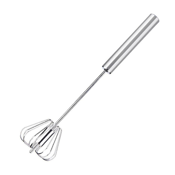 Røremaskin i rustfritt stål, halvautomatisk, hånddrevet, kjøkkenutstyr (25 cm visp)