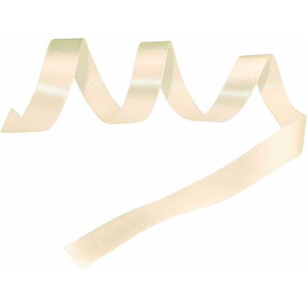 10 rullar dekorativt glänsande satängband - 20 mm x 22 meter - beige - kreativa projekt sömnad konst presentinslagning fest födelsedag