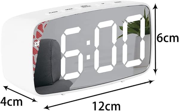 LED Digital Väggklocka, Sängklocka med Temperaturvisning & Full-Range