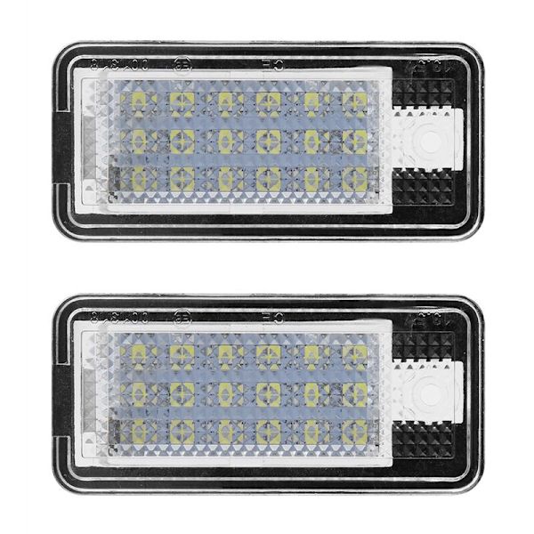 2 st Car LED-nummer Hop Lpl0114-skyltlampa för Audi A3 S3 A4 S4 B6 B7 A6 C6 S6