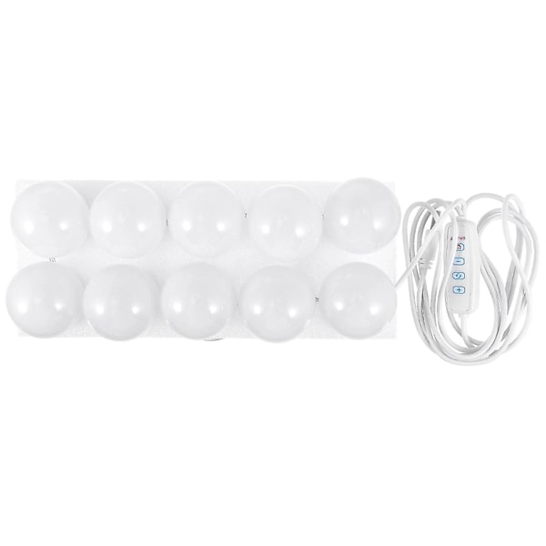 Sminkningsspegel Ljus Led Dimbar Toalettlampa Glödlampor Usb Make Up Ljus(10 Glödlampor)