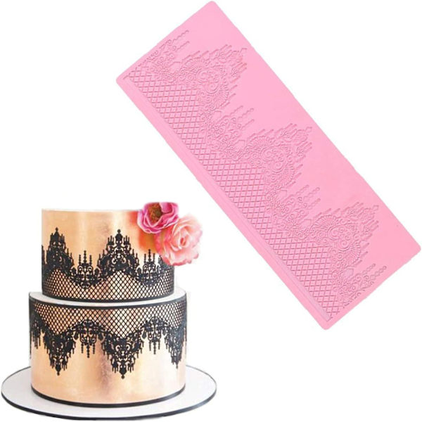 3D Blonde Kage Bageform Fondantform Blomstermønster DIY Form Kageprægning