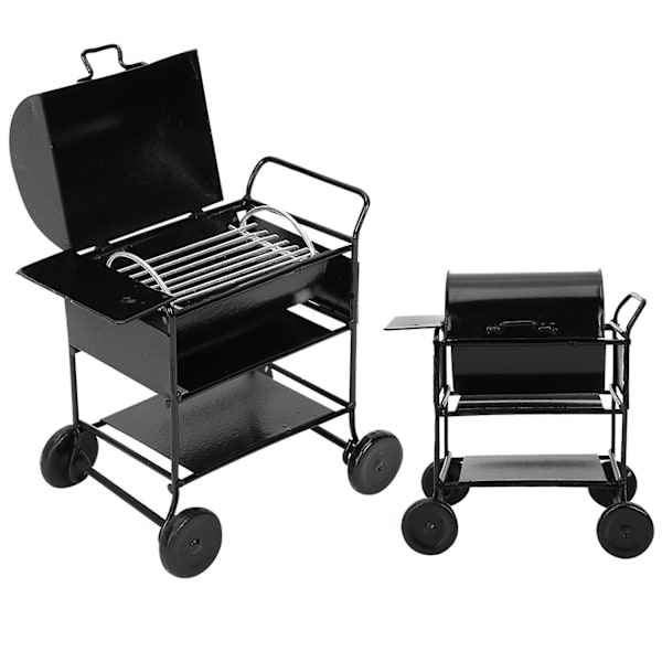 Dukkehus Tilbehør Mini Grill Stativ Håndkærre Køkken Simulation Ornament 1:12