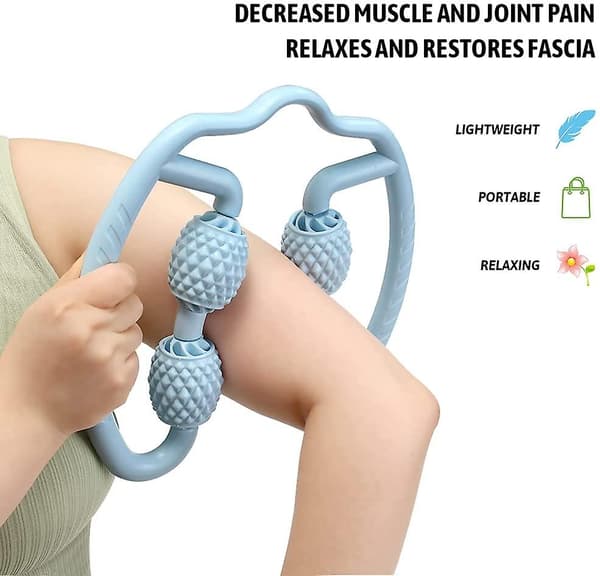 Massage Roller, Trigger Point Roller för ömma muskler, arm, armbåge, lår Roller Massager för djup vävnadsavlastning (blå)