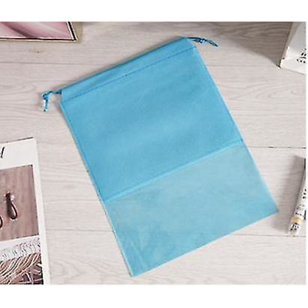 12 Pieces Travel Shoe Storage Bag Non-woven Storage Bag Portable Shoes Pouch With Transparent Window