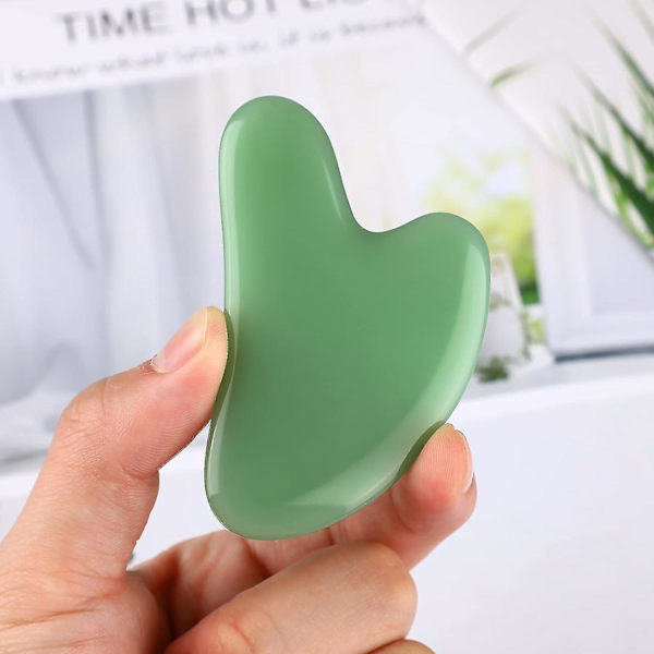Gua Sha ansiktsverktøy Gua Sha verktøy Gua Sha Jade for ansiktshudpleie Ansikt Kropp Akupunktur Lindre muskelspenninger Reduser hevelse Feriegave