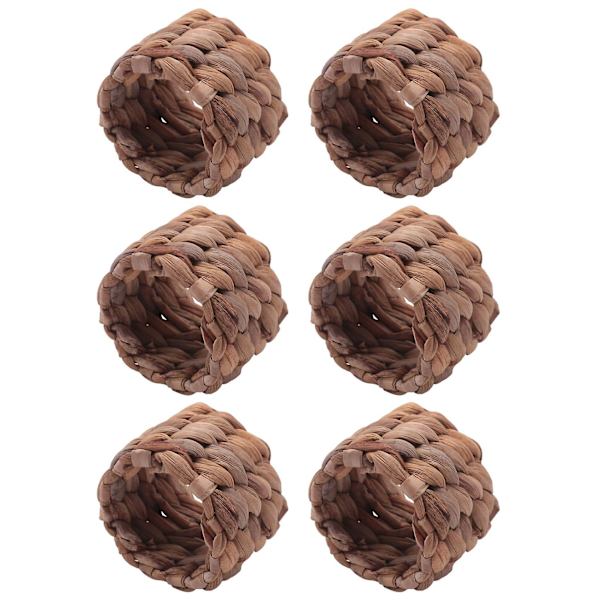 6-pack handvävda servettringar