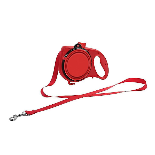 Multifunksjonell hundekobbel 4ft med mat- og vanndispenser
