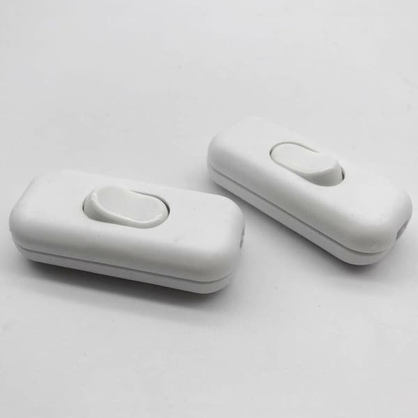 2 st Bi-Polar Inter rocker switch 6A 250V vippströmbrytare dimmer/lamp switch, vit? - MODOU