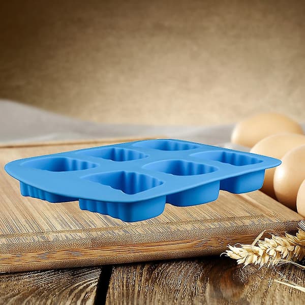 Muffinsform 6 koppar Non-stick Muffinsform Kakbakning Snabbkoppling Pumpaformad