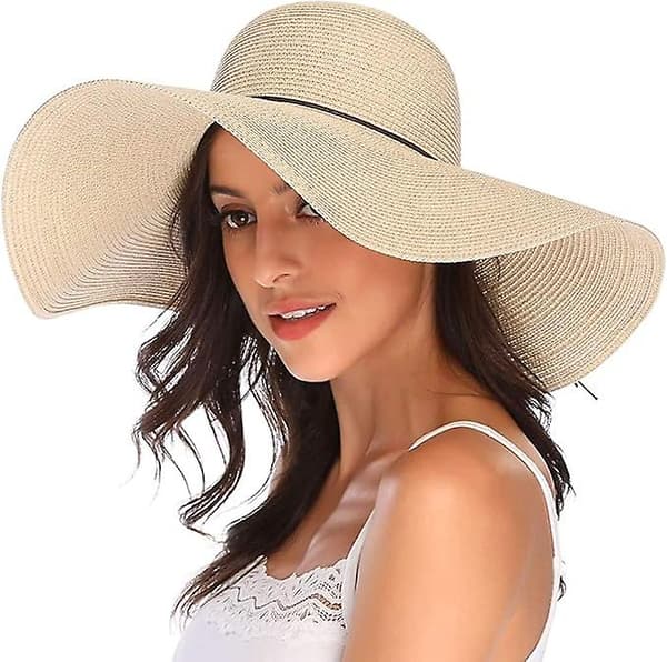 Dam Sommar Solhatt Fällbar Strand Elegant Casual Bred