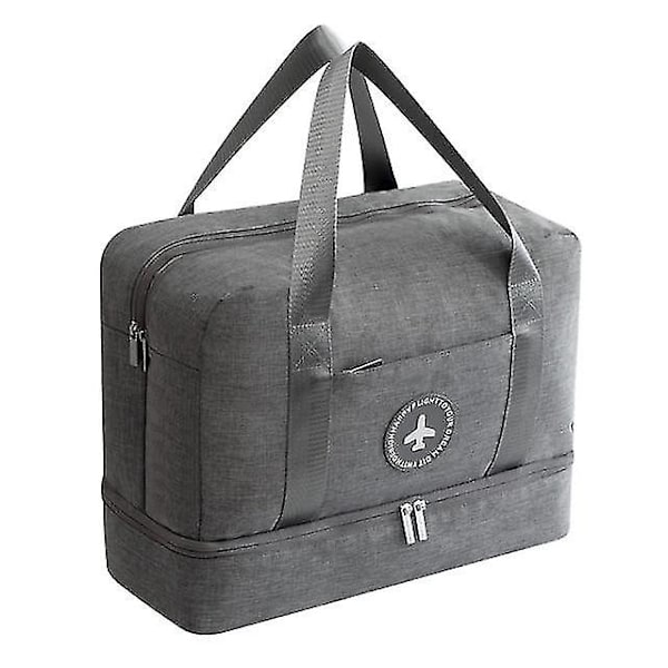 Dry And Wet Separation Bag Storage Wash Bag Fitness Bathrobe Bag Swimming Bag Senior Gray