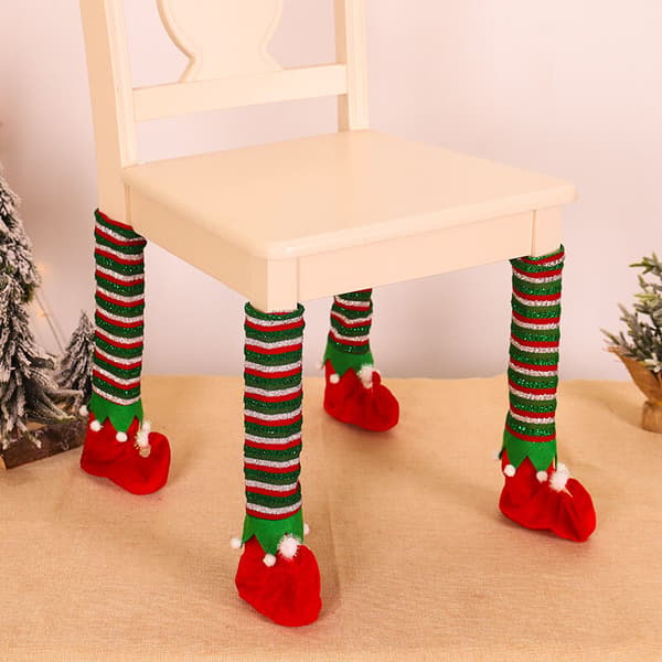 1 st stolbensskydd söt tomtedesign stolsgolvskydd för hemfest julklappar