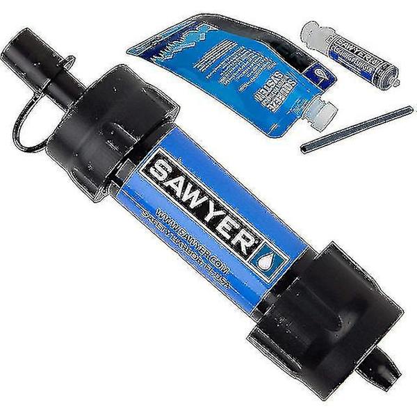 Mini Vattenfiltreringssystem Bärbar Överlevnadsvattenrenare Sugrör