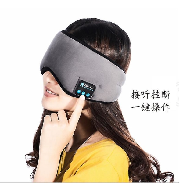 Øyemaske-hodetelefoner Bluetooth-søvnhodetelefoner 3-i-1（grå）
