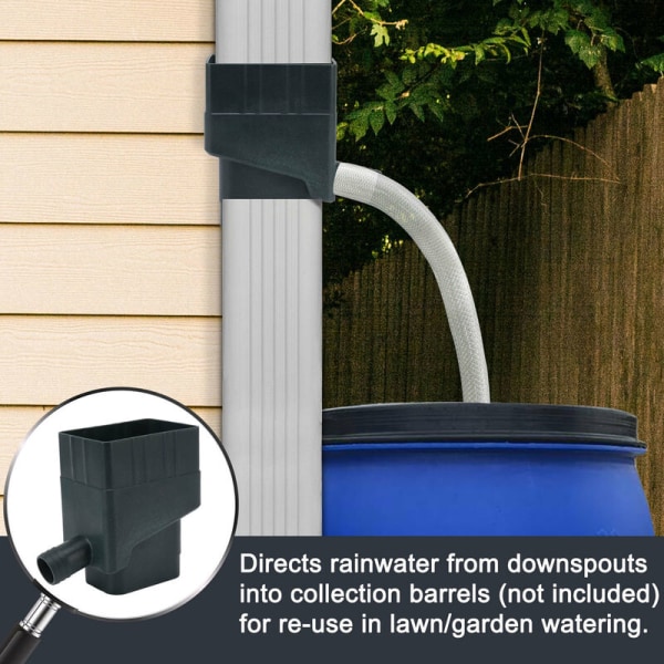 Regnvattenuppsamlingssystem, professionellt UV-beständigt stuprörsavledningssats för trädgårdsgräsmatta utomhus (grön)