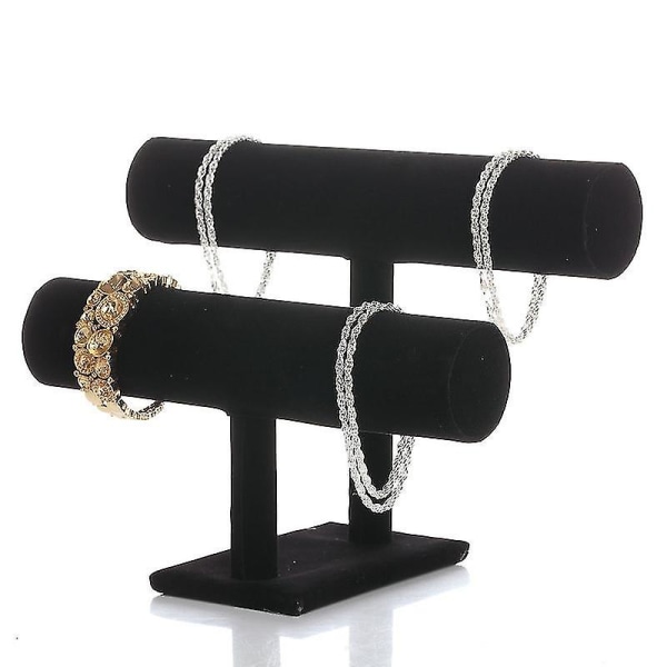 Velvet Jewellery Fløyelsarmbåndstativ Smykkeholder, svart
