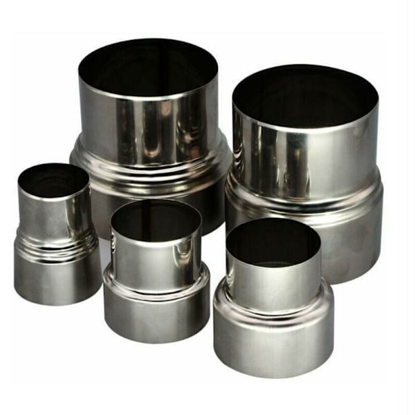 BF Rostfritt Stål Spisrörsreduceringsrör Anslutningsrör Skorstenskanaladapter - ??80mm/??60mm (1 st)