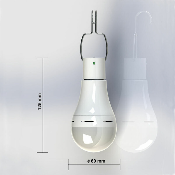 Solcellslampa 3 nivåer justerbar ljusstyrka DC 5-6V 7W 20LED