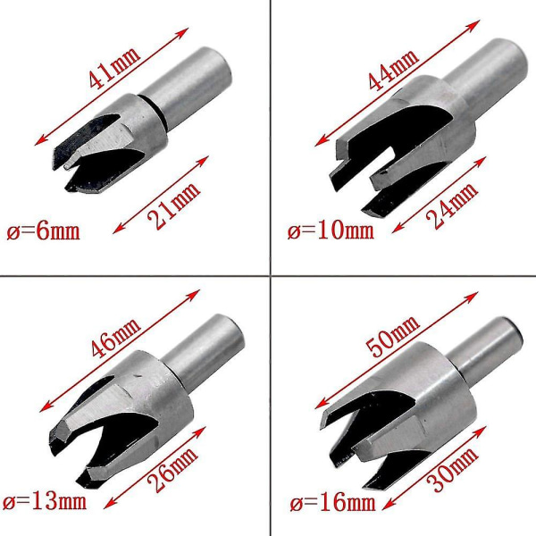8 st HSS pluggfräs träbearbetning skärverktyg träplugg borr bits träplugg fräs borr bits 6mm/1