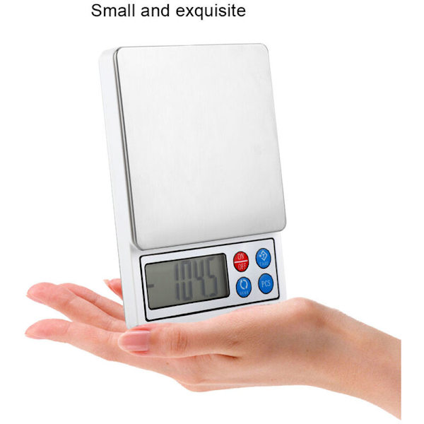 2 kg/0,1 g Mini bärbar digitalvåg Elektronisk våg med hög precision för mätning