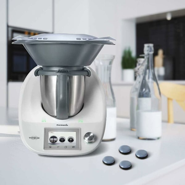 4 st självhäftande rullbrädor, osynliga rullbrädor för Thermomix TM5, TM6 matberedare (diameter 20 mm)