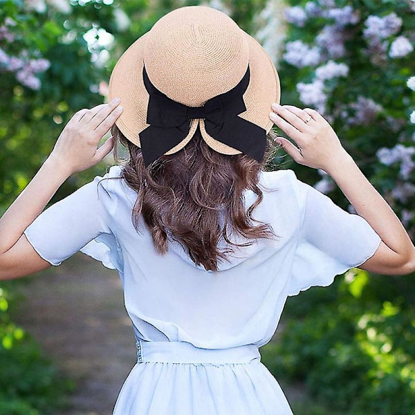 Dam Straw Beach Hat Fällbar Utomhus Solhatt