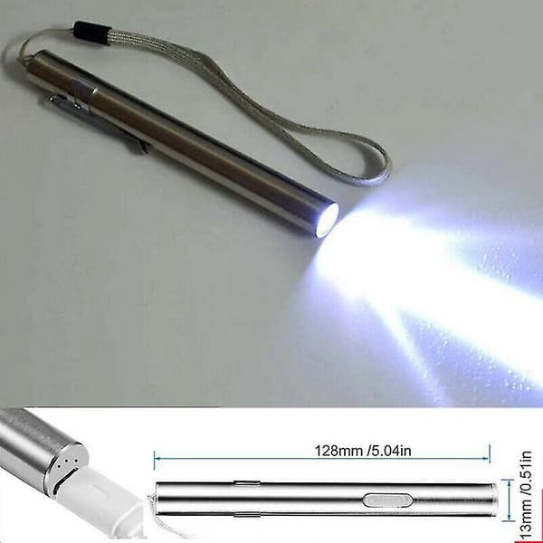 Super kirkas taskulamppu kynä USB ladattava LED taskulamppu