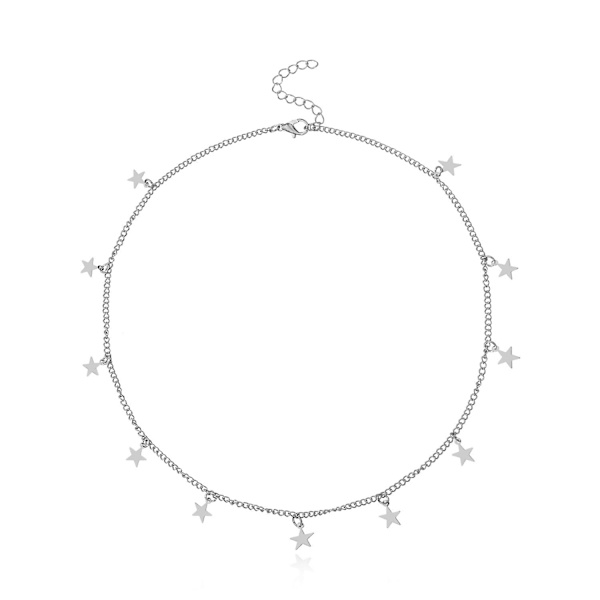 Stjerneneklace for kvinner jenter stjernekjeder justerbar (2 stk)