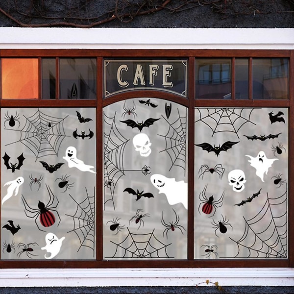 Halloween Window Clings, Halloween Haunted House Party Supplies（stil 2）