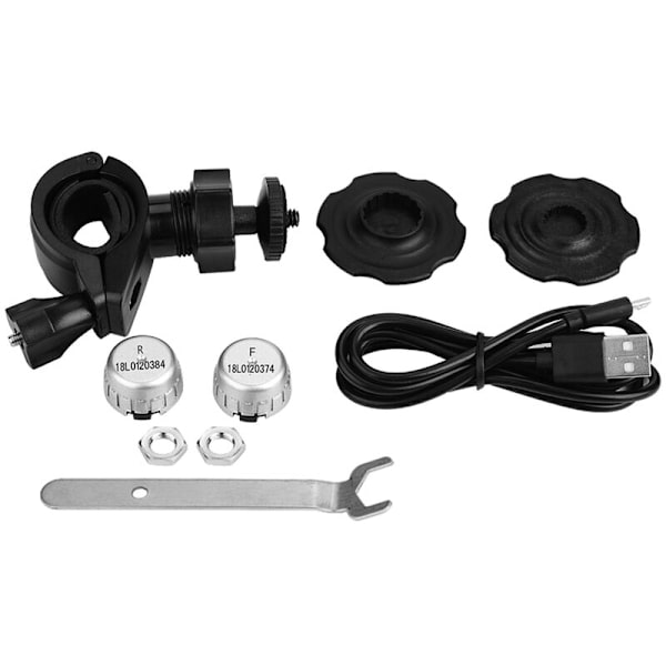 Trådlöst TPMS-sensor för motorcykel, däcktrycksövervakningssystem med 2 externa sensorer